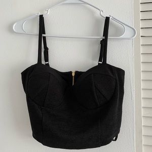 Black bralette cami top.  crop top